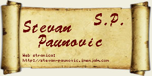 Stevan Paunović vizit kartica